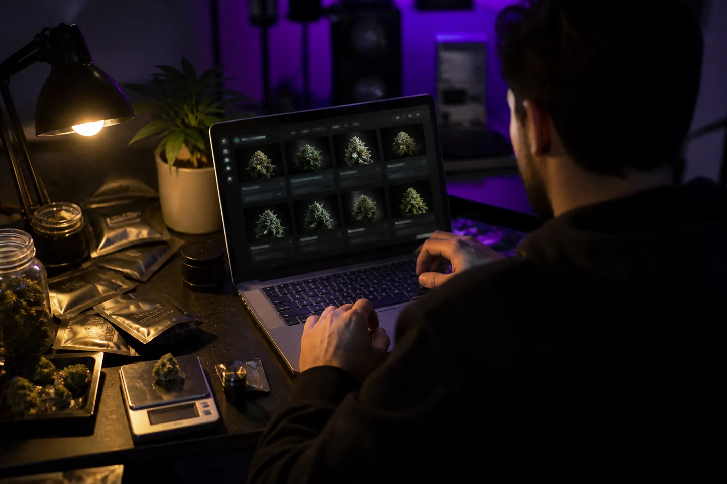 cannabis products on darknet marketplace screen